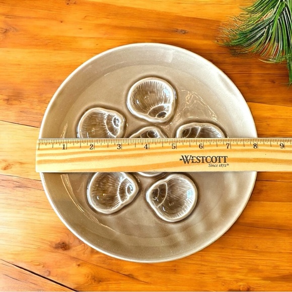 VINTAGE Niderviller French Escargot Plate – 6 Shell Indents – 8” - Picture 3 of 5